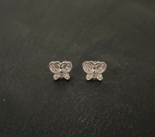 Silver Butterfly Studs image 0
