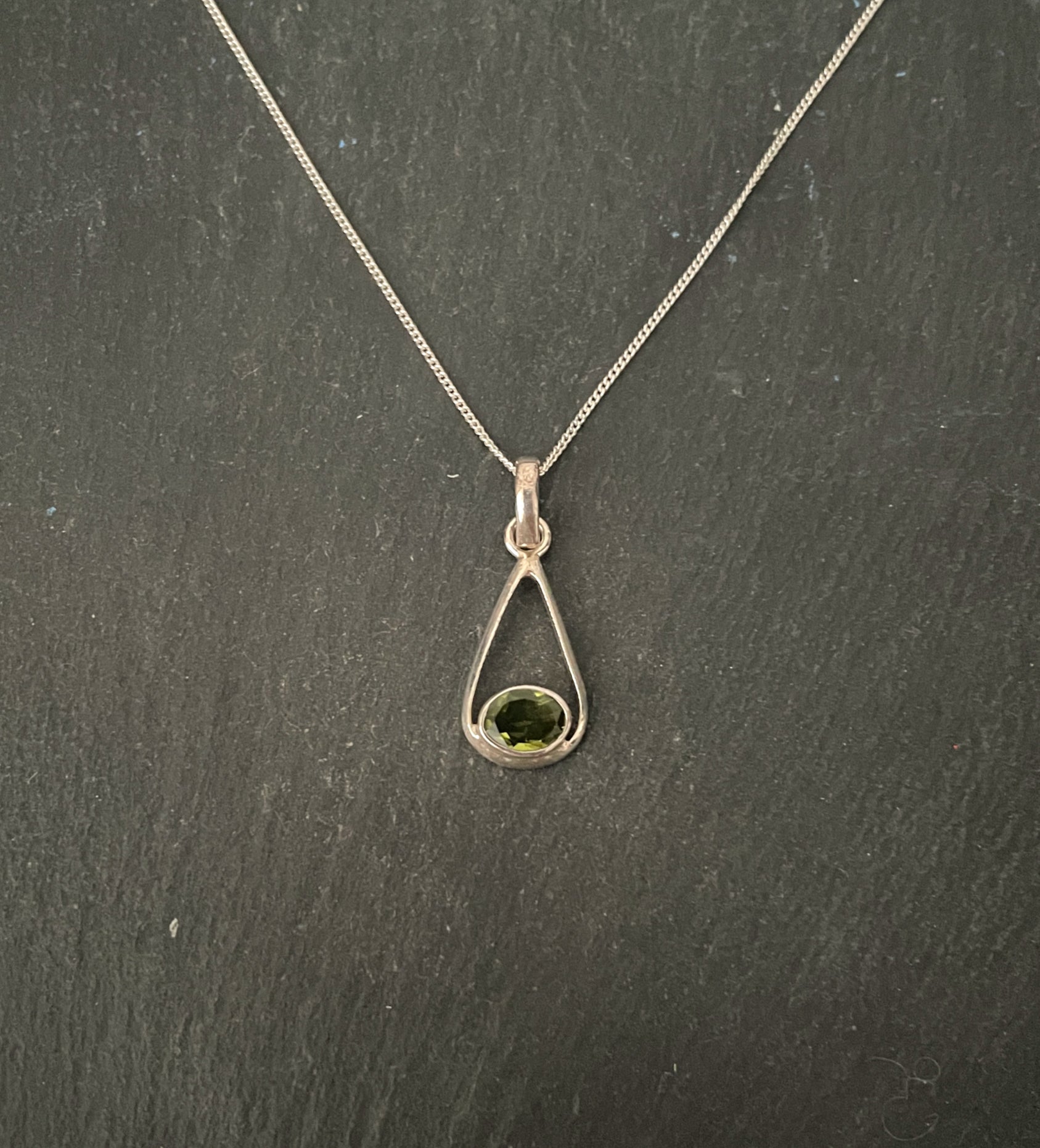 Peridot and Silver Pendant image 0