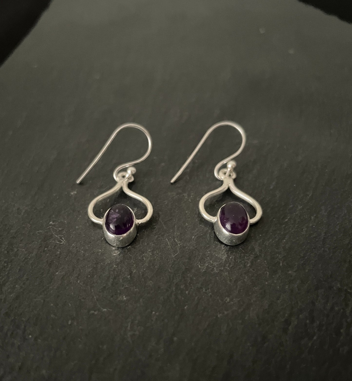 Amethyst Drop Earrings image 1