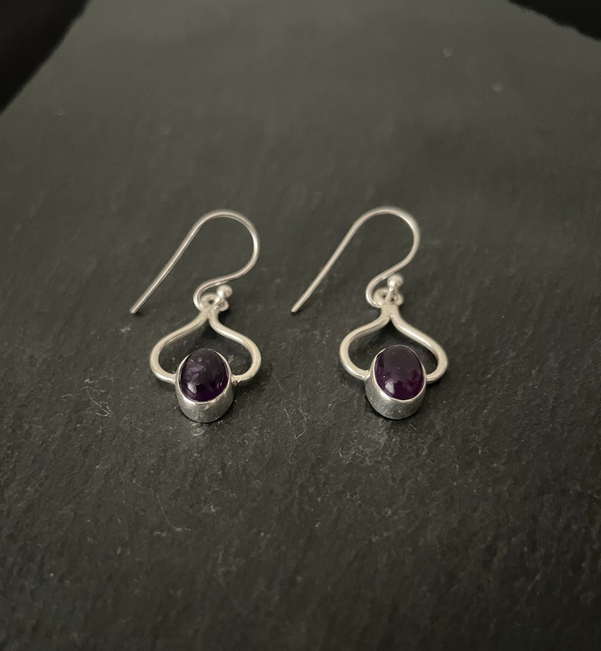Amethyst Drop Earrings image 1