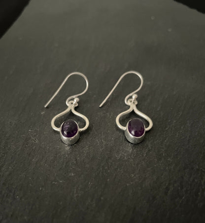 Amethyst Drop Earrings image 1