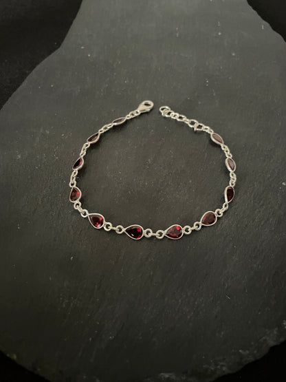 Teardrop Garnet Bracelet image 2