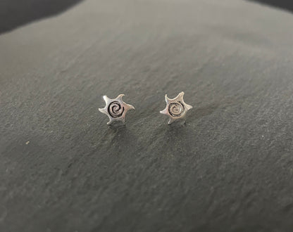 Silver Sun Studs image 0