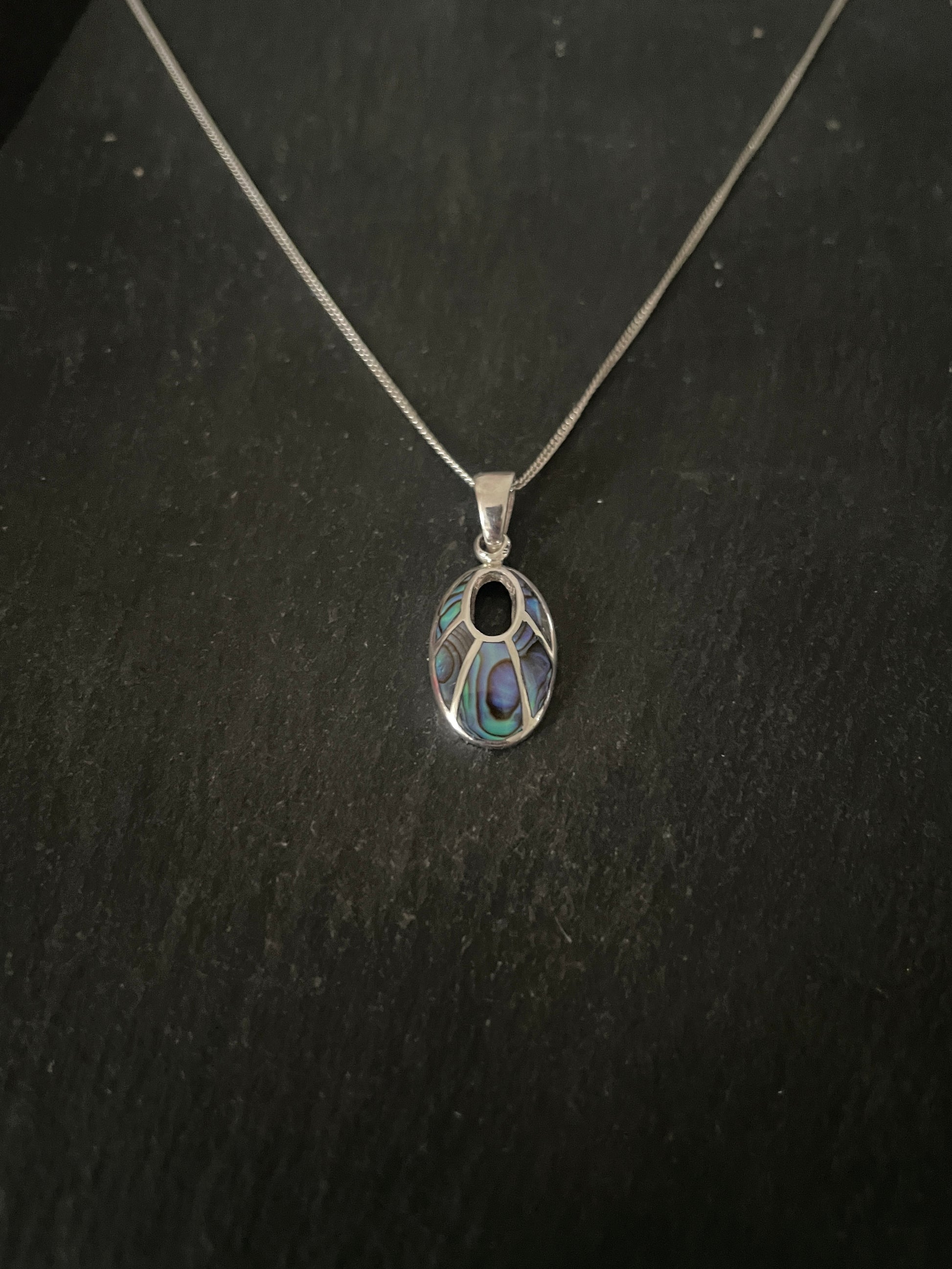 Paua Shell Oval Pendant image 1