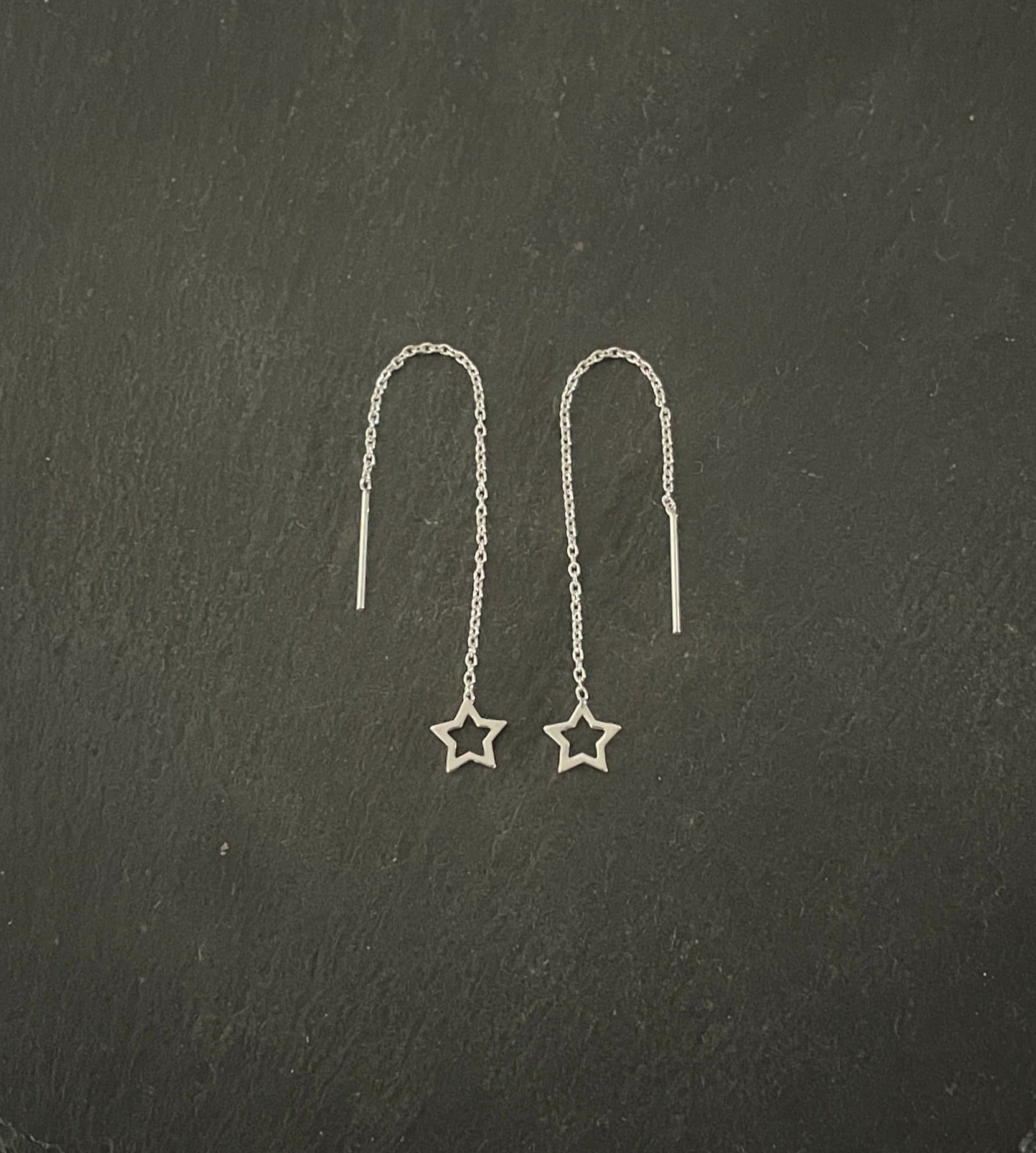 Silver Star Earrings image 0
