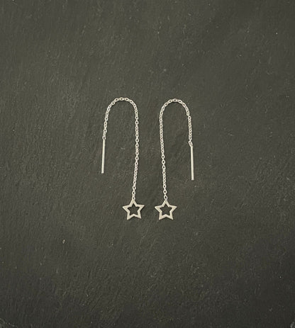 Silver Star Earrings image 0