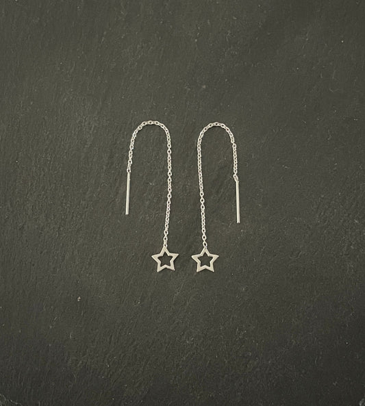 Silver Star Earrings image 0