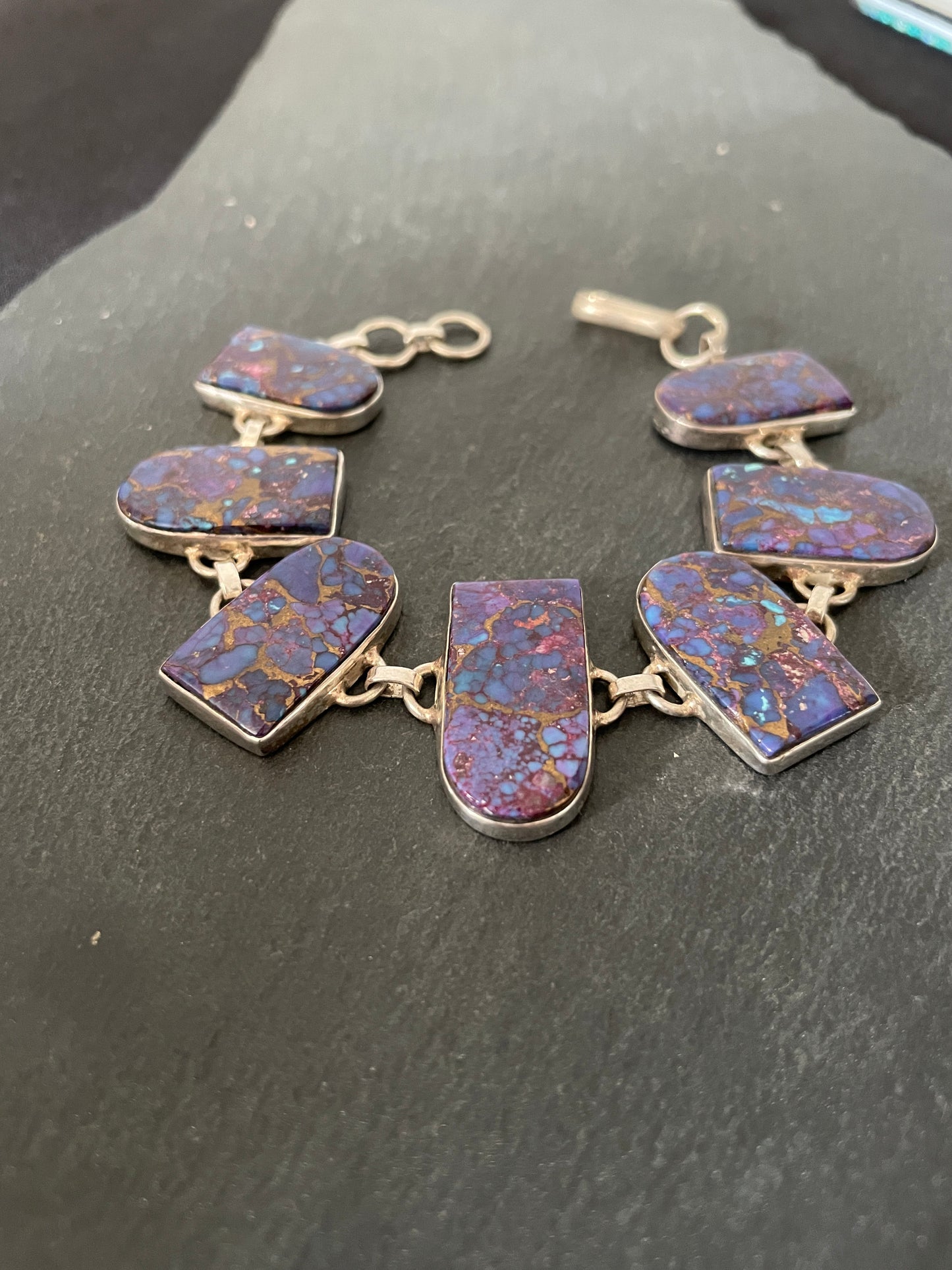 Purple Mohave Turquoise Shield-shaped Bracelet image 3