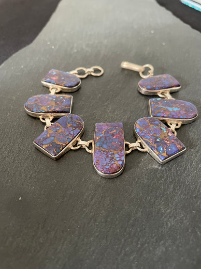 Purple Mohave Turquoise Shield-shaped Bracelet image 3