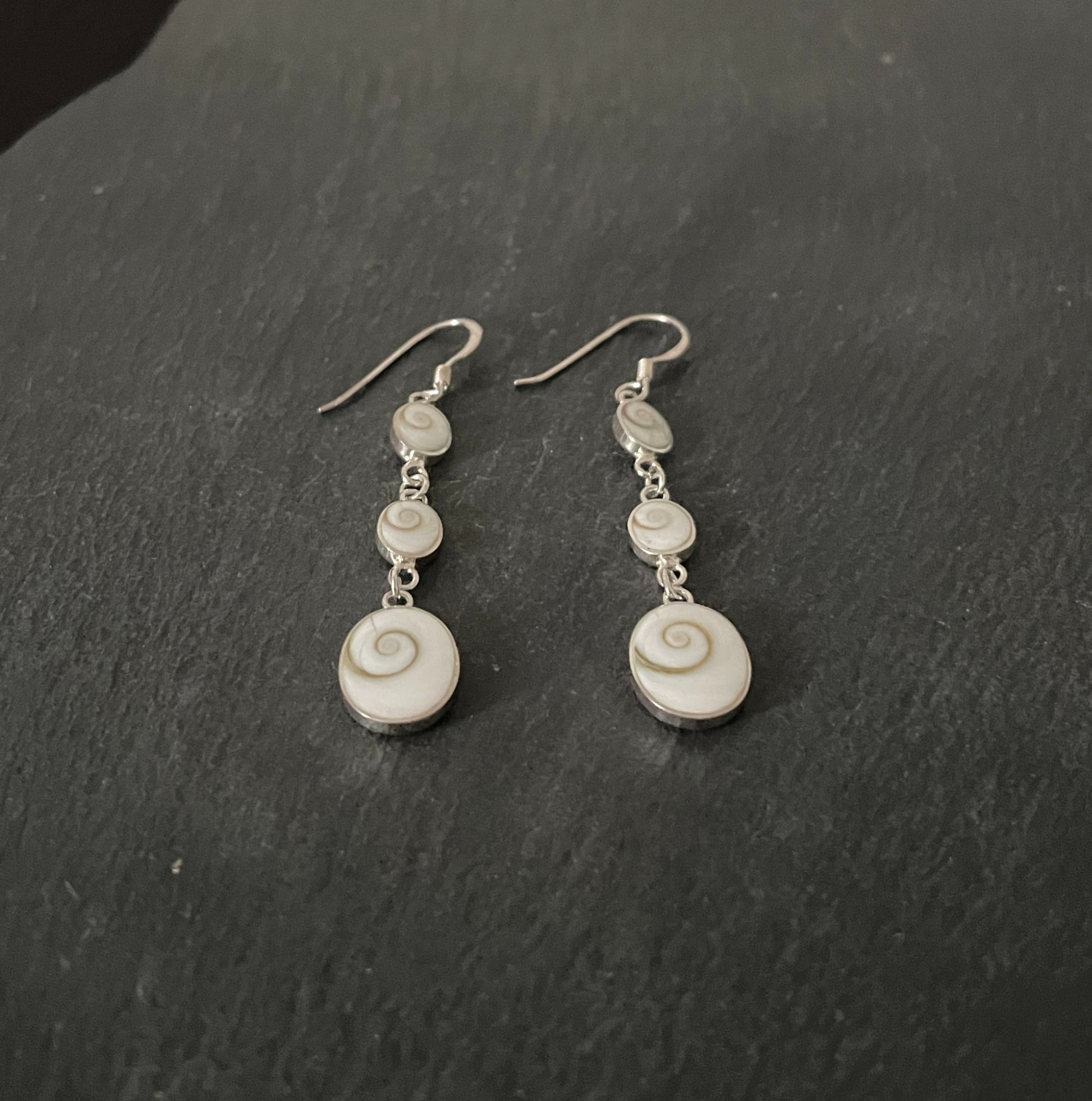 Shiva Shell and Silver Earrings image 1
