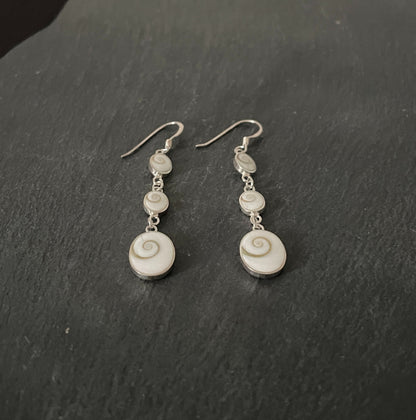 Shiva Shell and Silver Earrings image 1