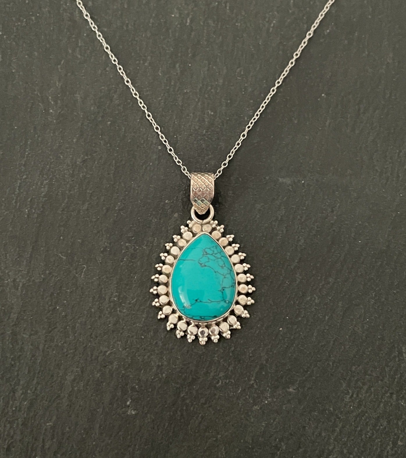 Turquoise and Silver Pendant image 0