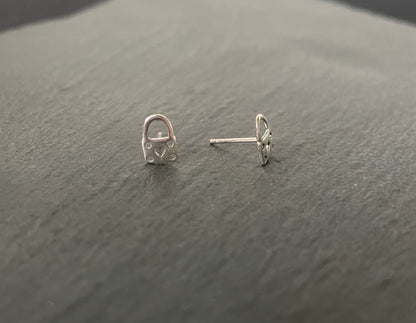 Silver Padlock Studs image 1