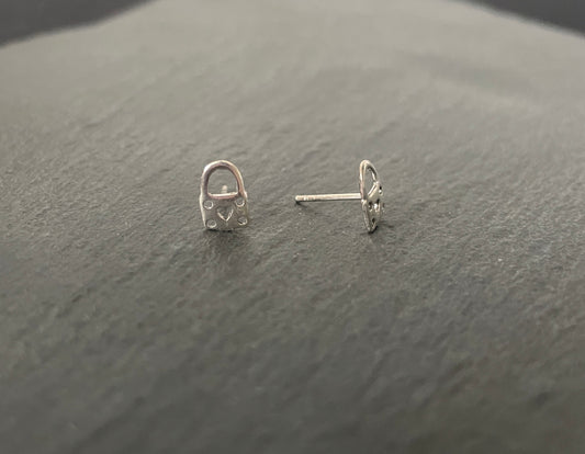 Silver Padlock Studs image 1
