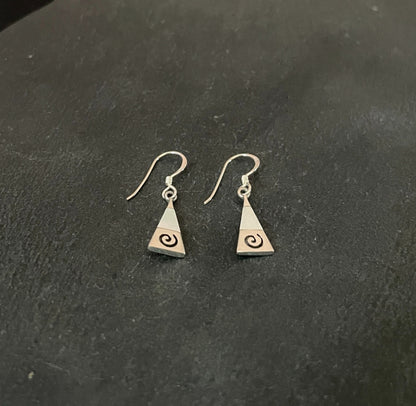 Mother Of Pearl Triangle Earrings image 1