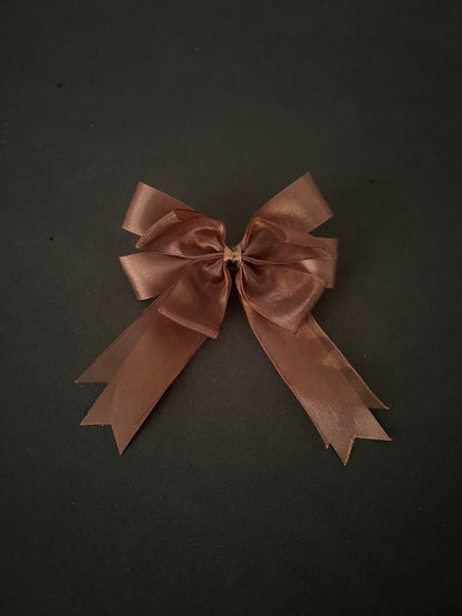 Brown Bow Hair Clips image 1