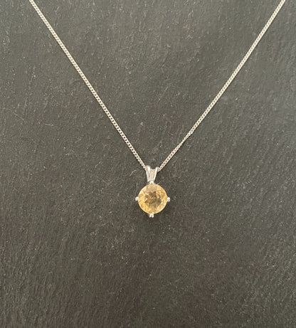 Citrine Round Pendant image 0