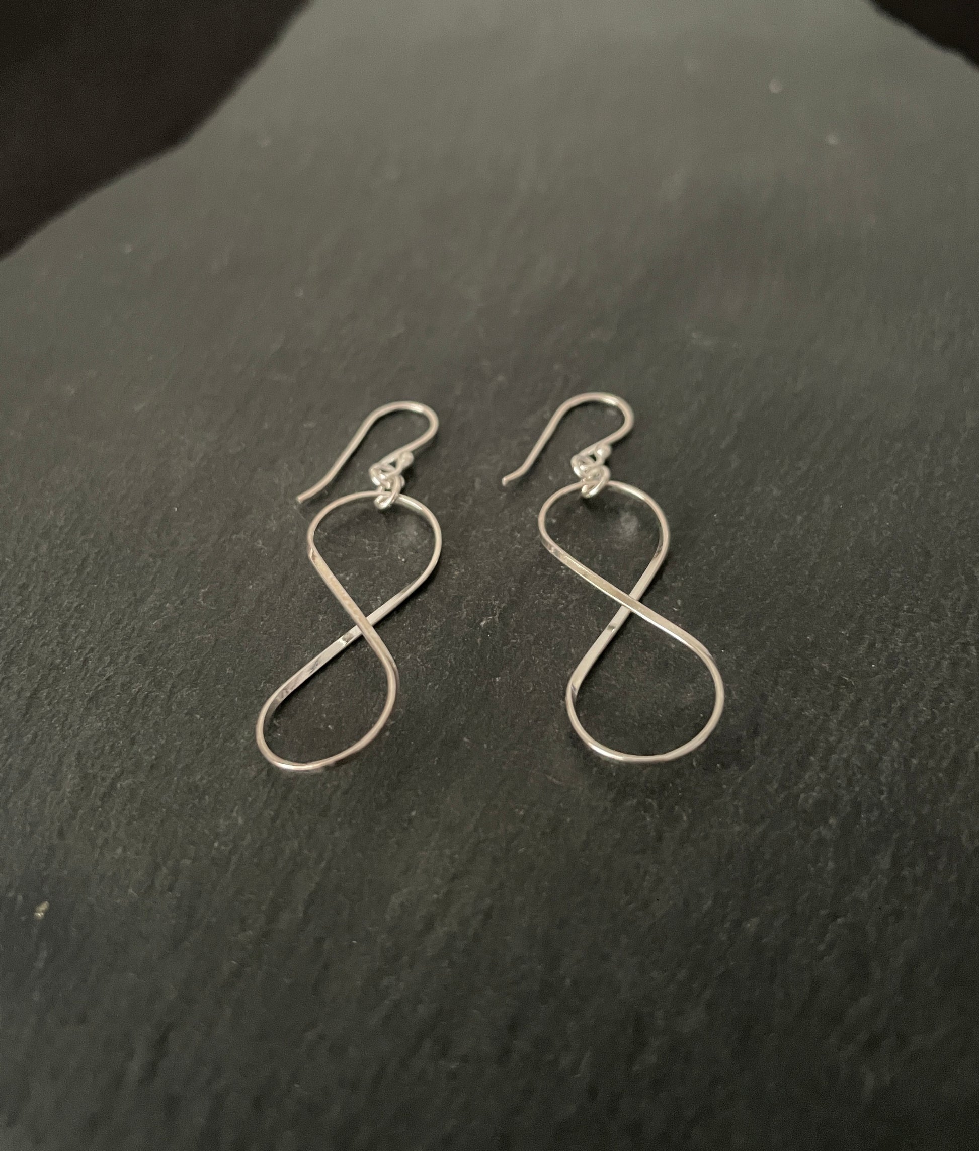 Silver Infinity Earrings image 1