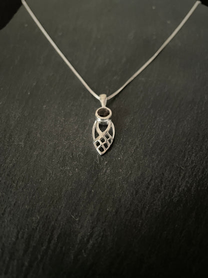 Smokey Quartz and Silver Pendant image 1