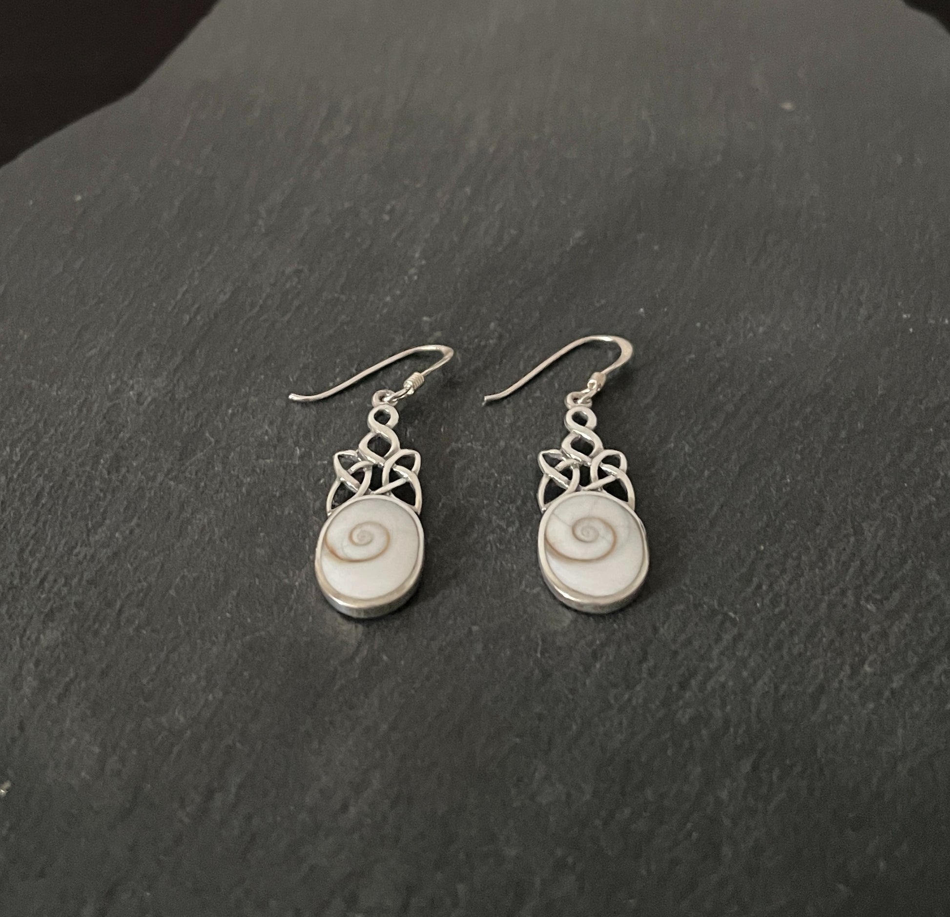 Shiva Shell and Silver Earrings image 1