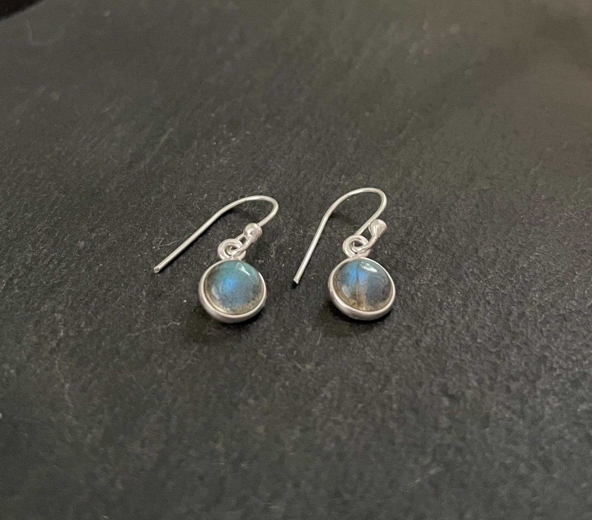 Round Labradorite Earrings image 1