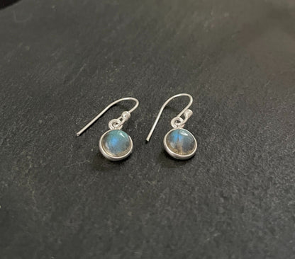 Round Labradorite Earrings image 1