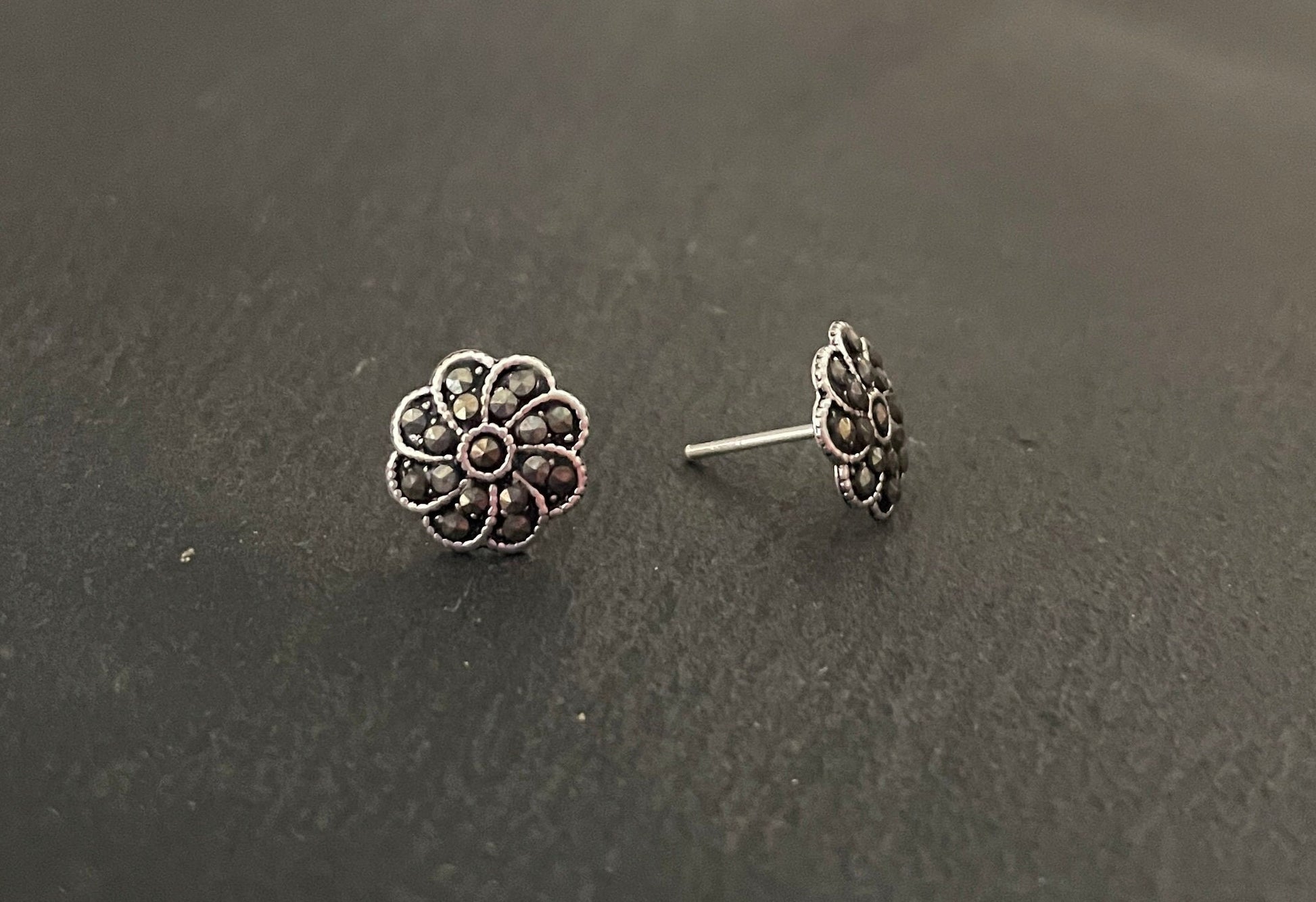 Marcasite Flower Studs image 1