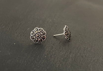 Marcasite Flower Studs image 1