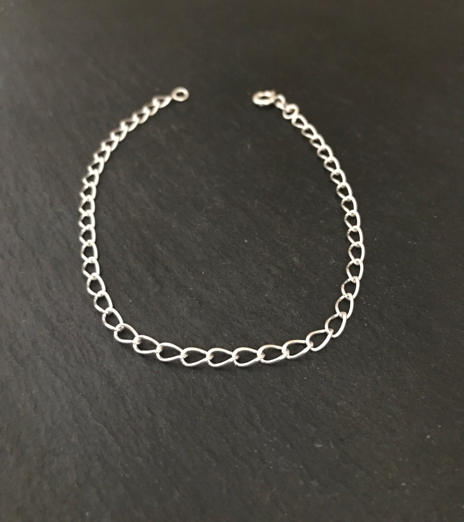 Sterling Silver Open Curb Chain Bracelet image 1