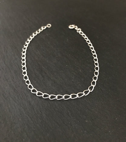 Sterling Silver Open Curb Chain Bracelet image 1