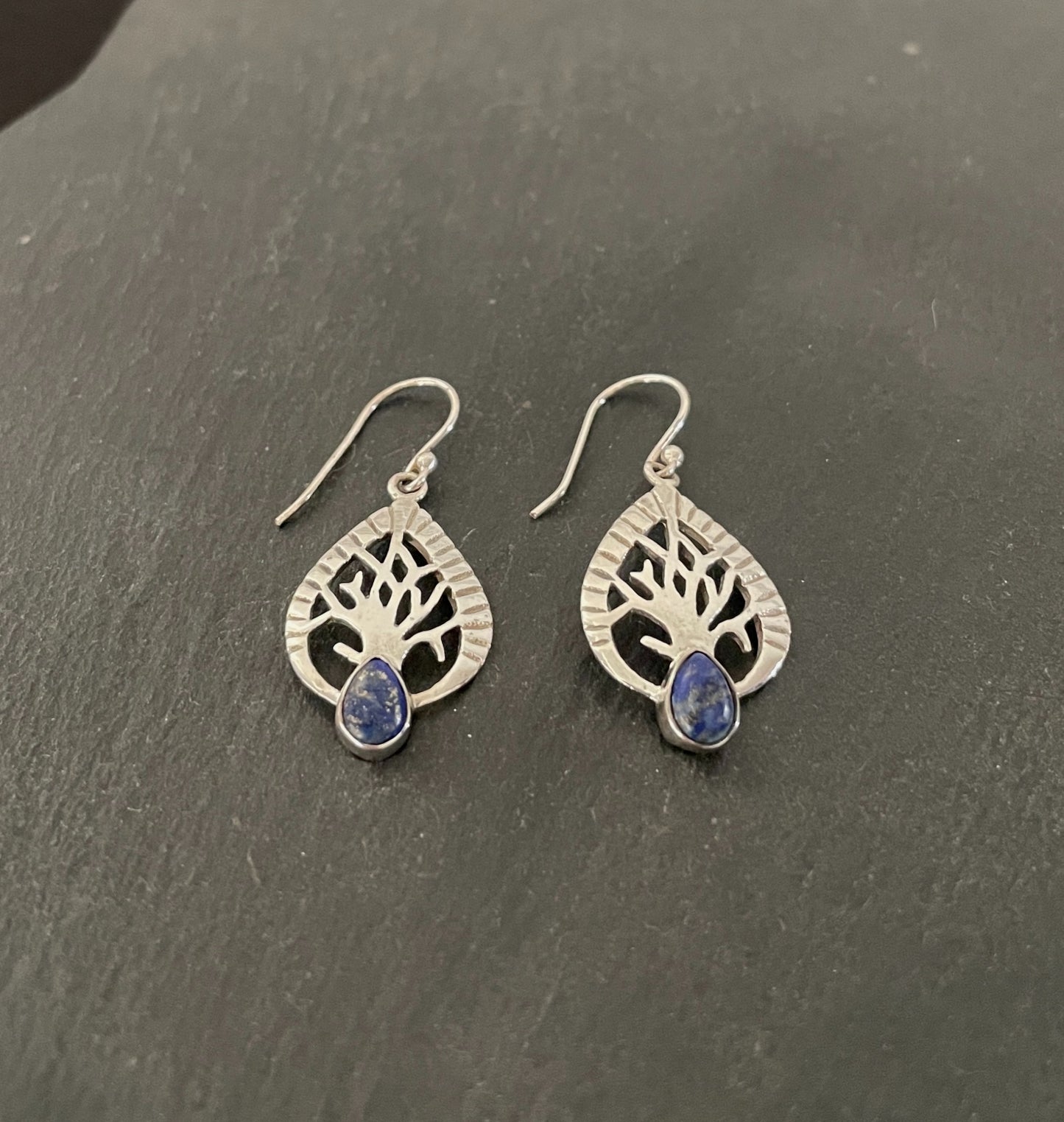 Lapis Lazuli and Silver Earrings image 1