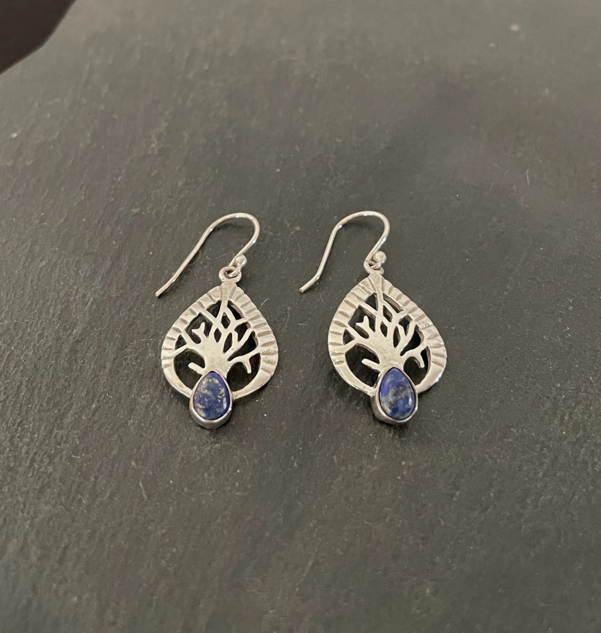 Lapis Lazuli and Silver Earrings image 1