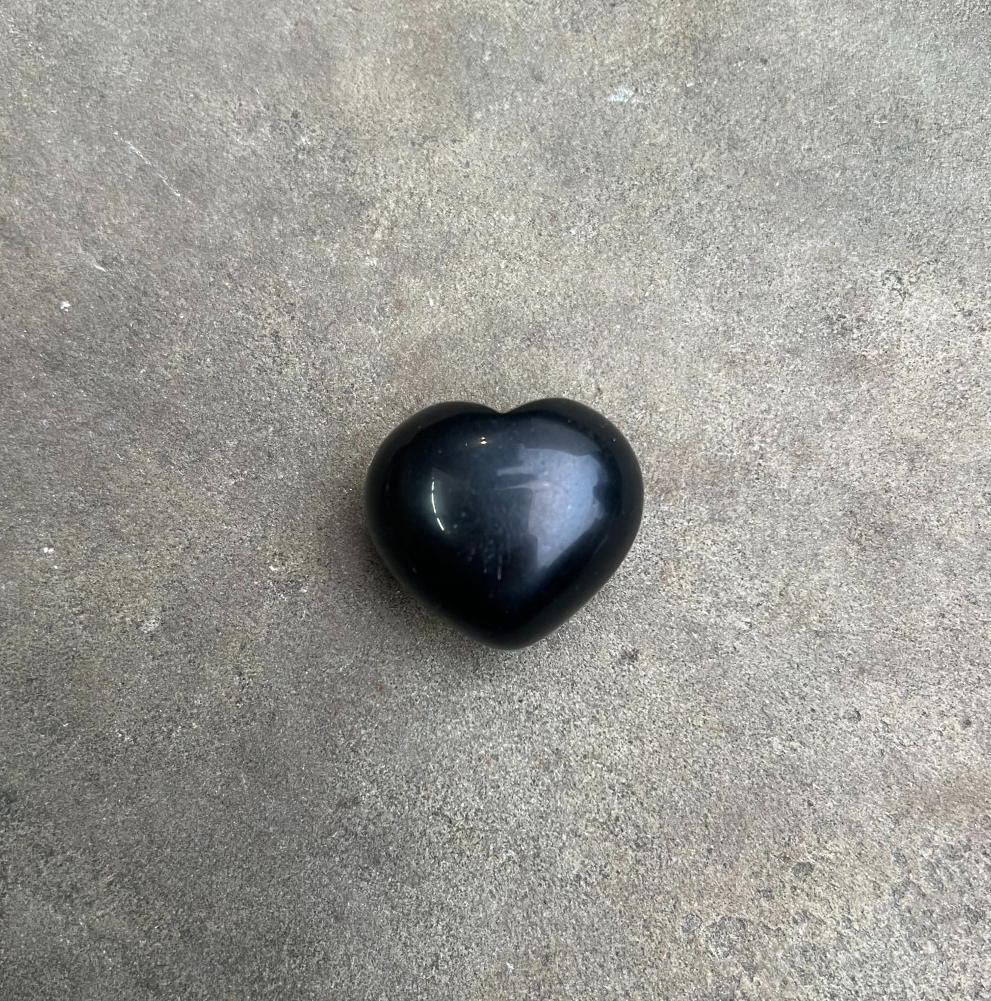 Black Obsidian Bubble Heart image 0