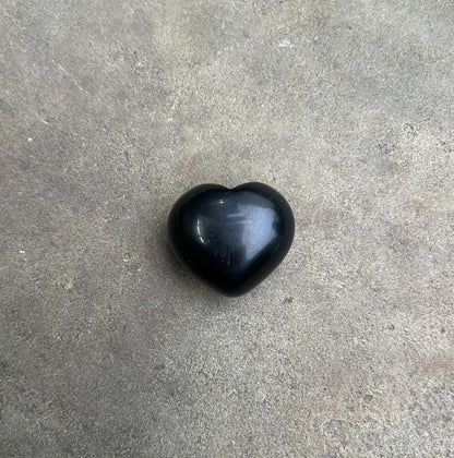 Black Obsidian Bubble Heart image 0
