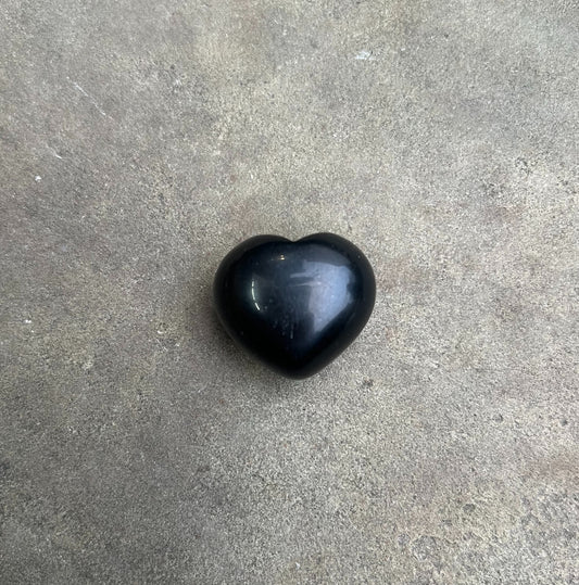 Black Obsidian Bubble Heart image 0
