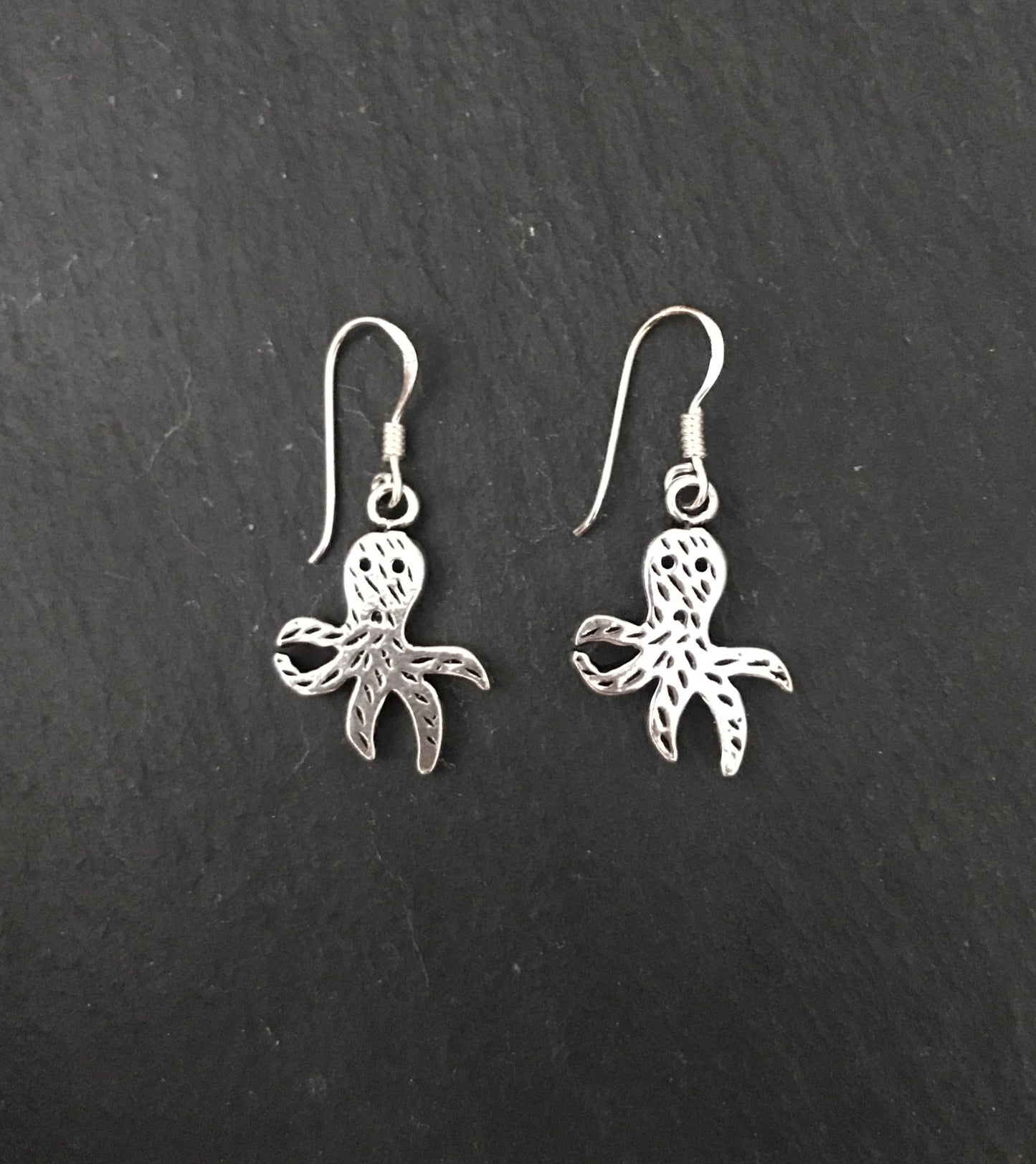 Silver Octopus Earrings image 0