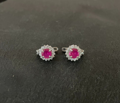 Ruby and Cubic Zirconia Studs image 0