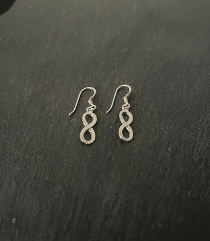 Silver Infinity Earrings image 1