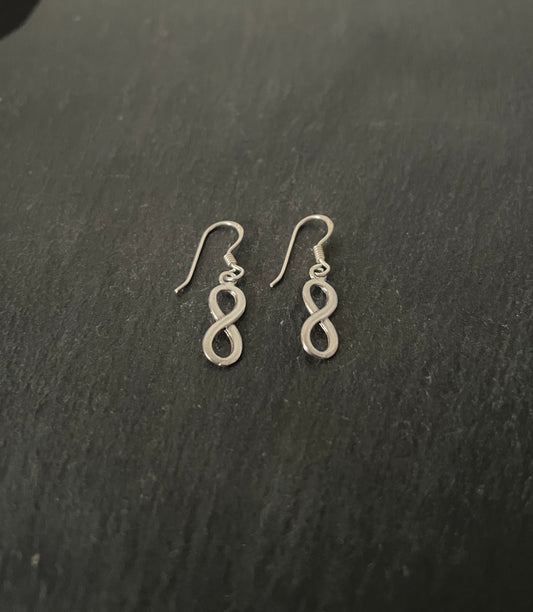 Silver Infinity Earrings image 1