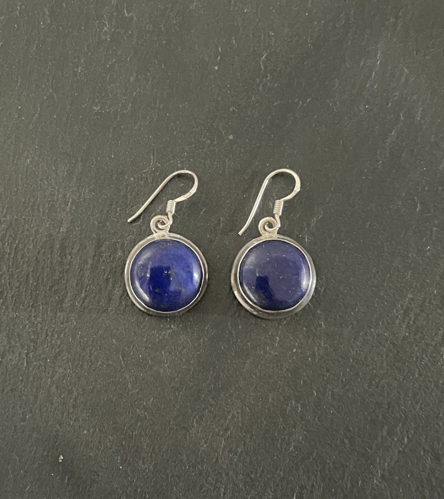 Lapis Lazuli Round Earrings image 0