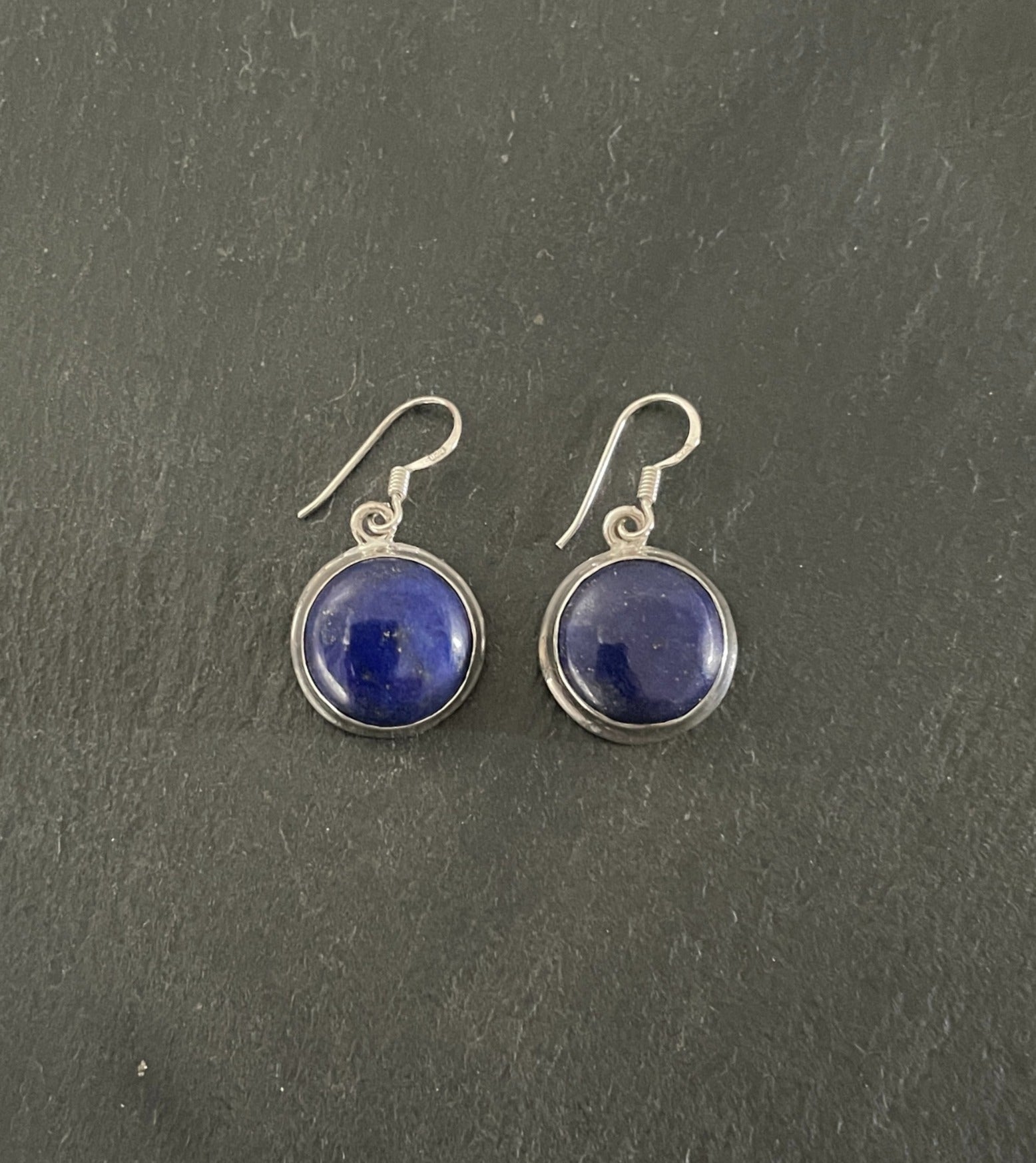 Lapis Lazuli Round Earrings image 0