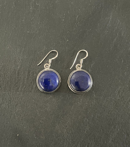 Lapis Lazuli Round Earrings image 0