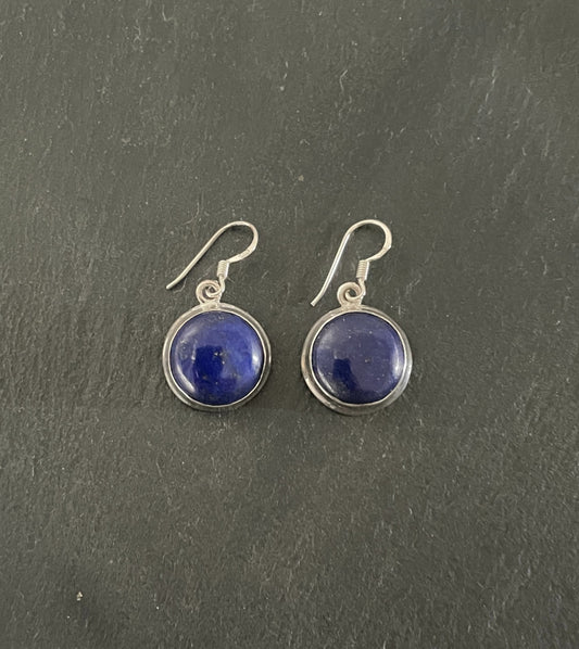 Lapis Lazuli Round Earrings image 0