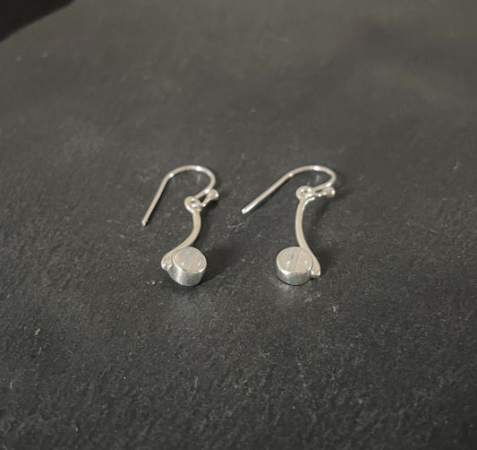 Moonstone Round Earrings image 1