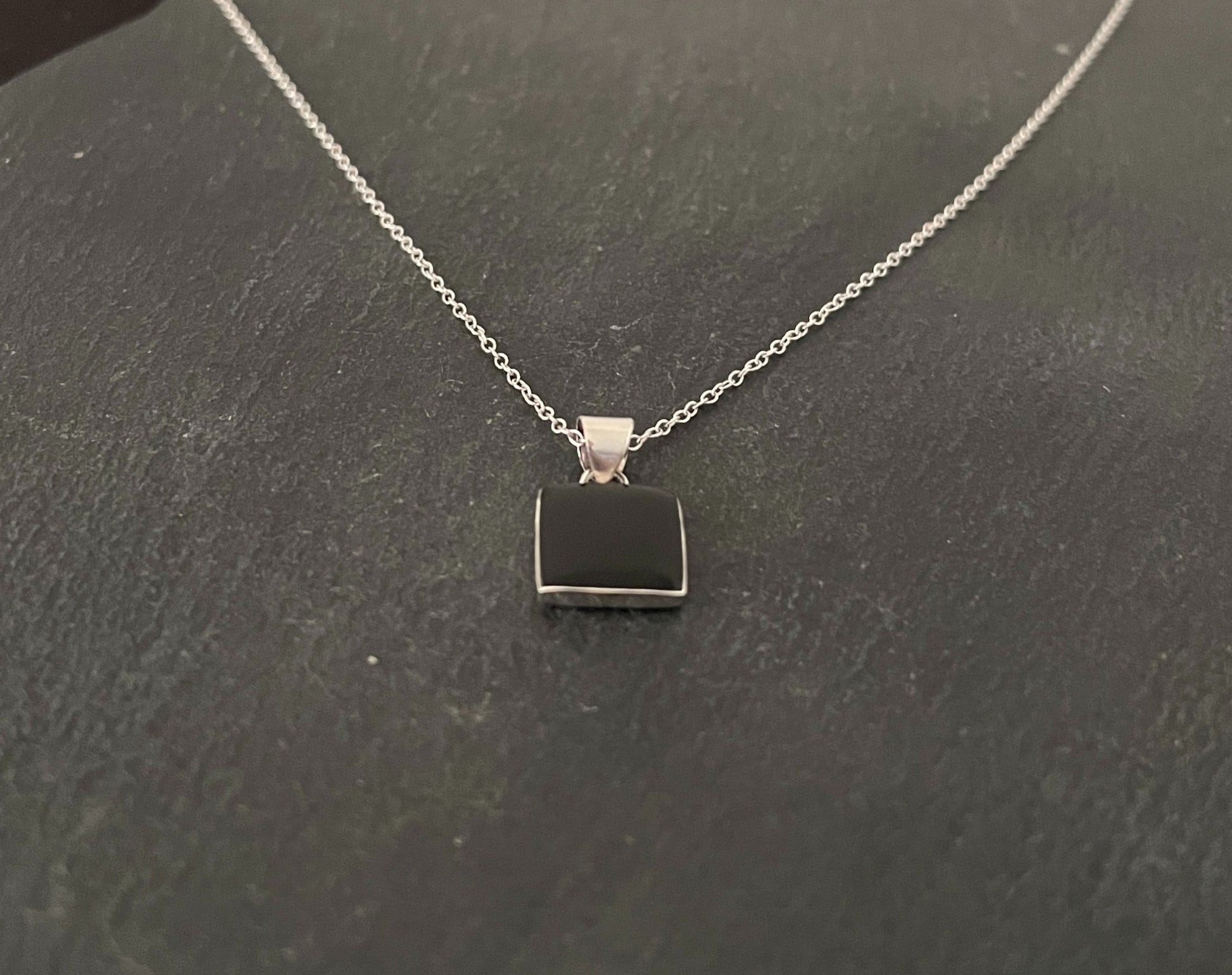 Black Onyx Square Pendant image 1