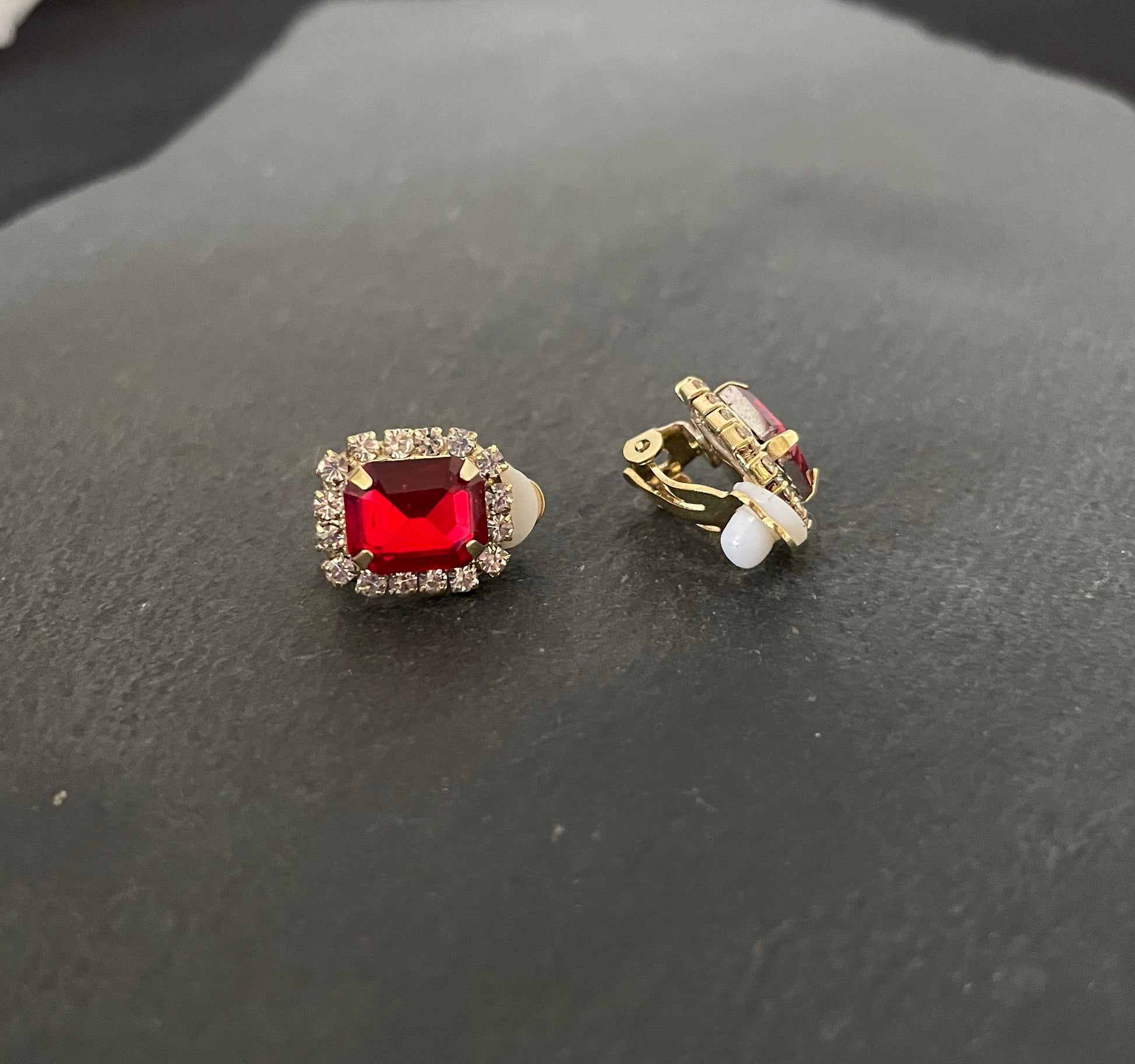 Coloured Bling Clip On Earrings image 3
