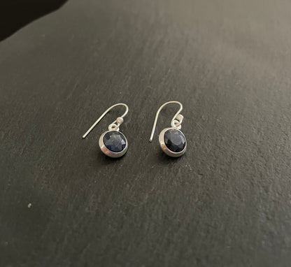 Sapphire and Silver Earrings image 1