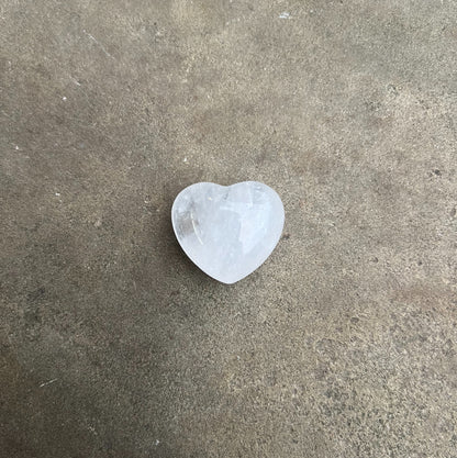 Clear Quartz Bubble Heart image 0