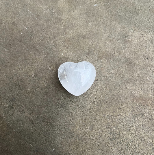 Clear Quartz Bubble Heart image 0