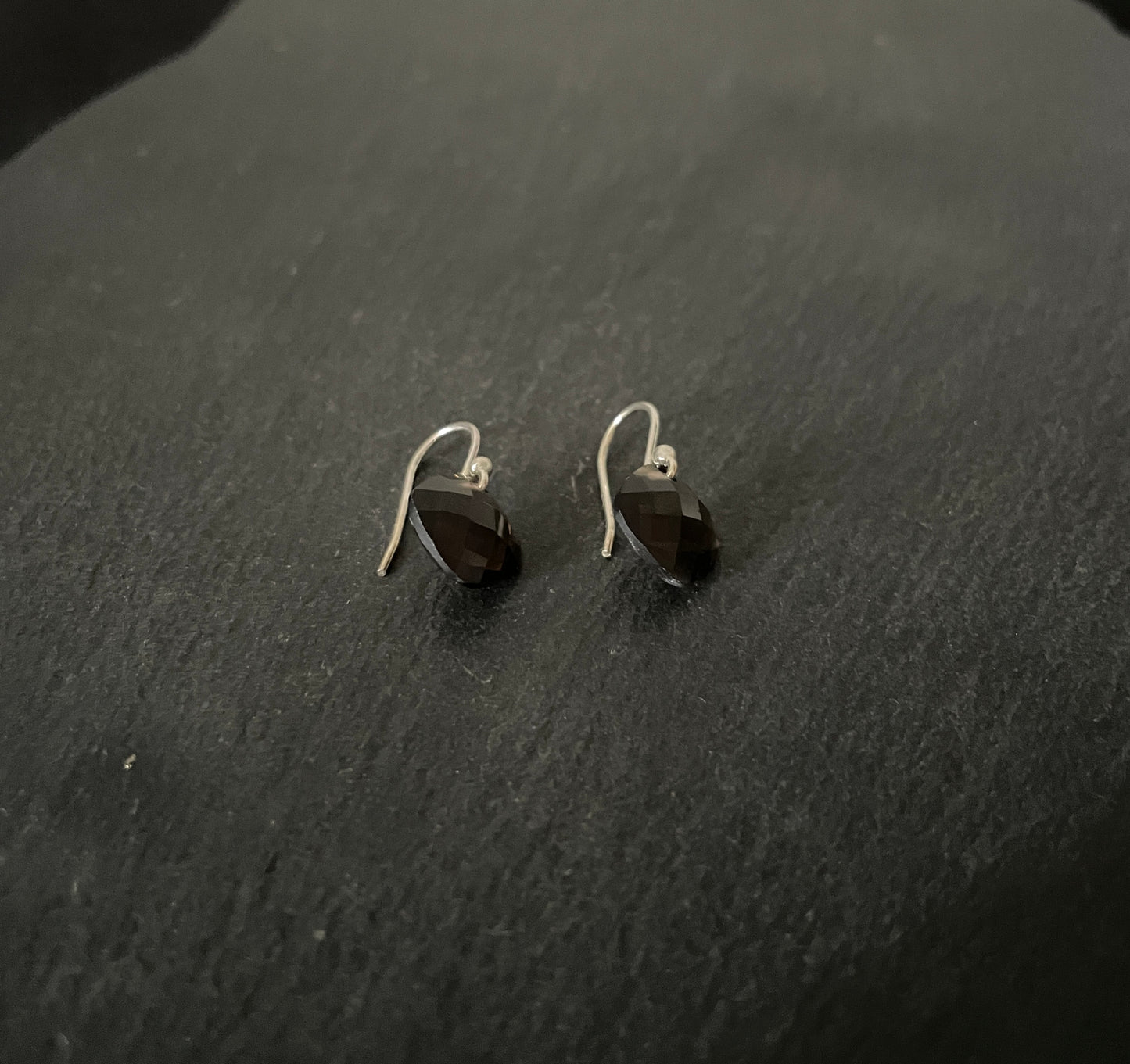 Smokey Quartz Square Earrings image 1